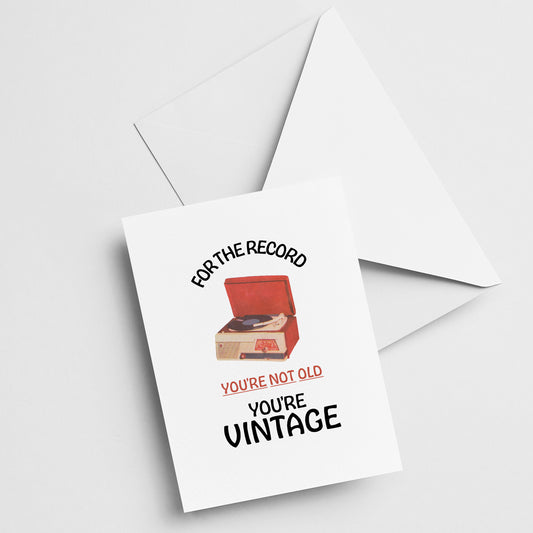 "For the Record" Birthday Greeting Card (Set of 3)